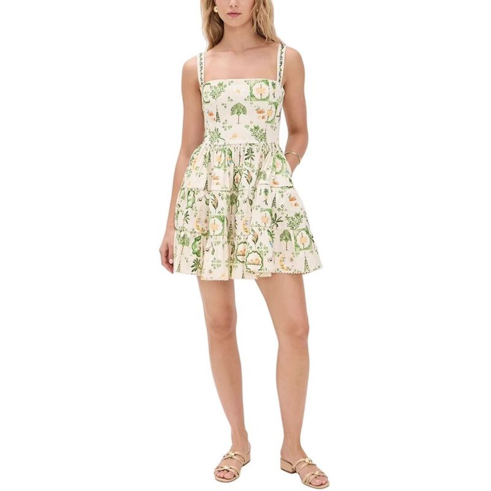 Anette Womens Linen-Blend Mini Dress